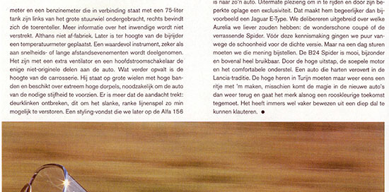 Autovisie- Aurelia B24 Spider, om van te houden 